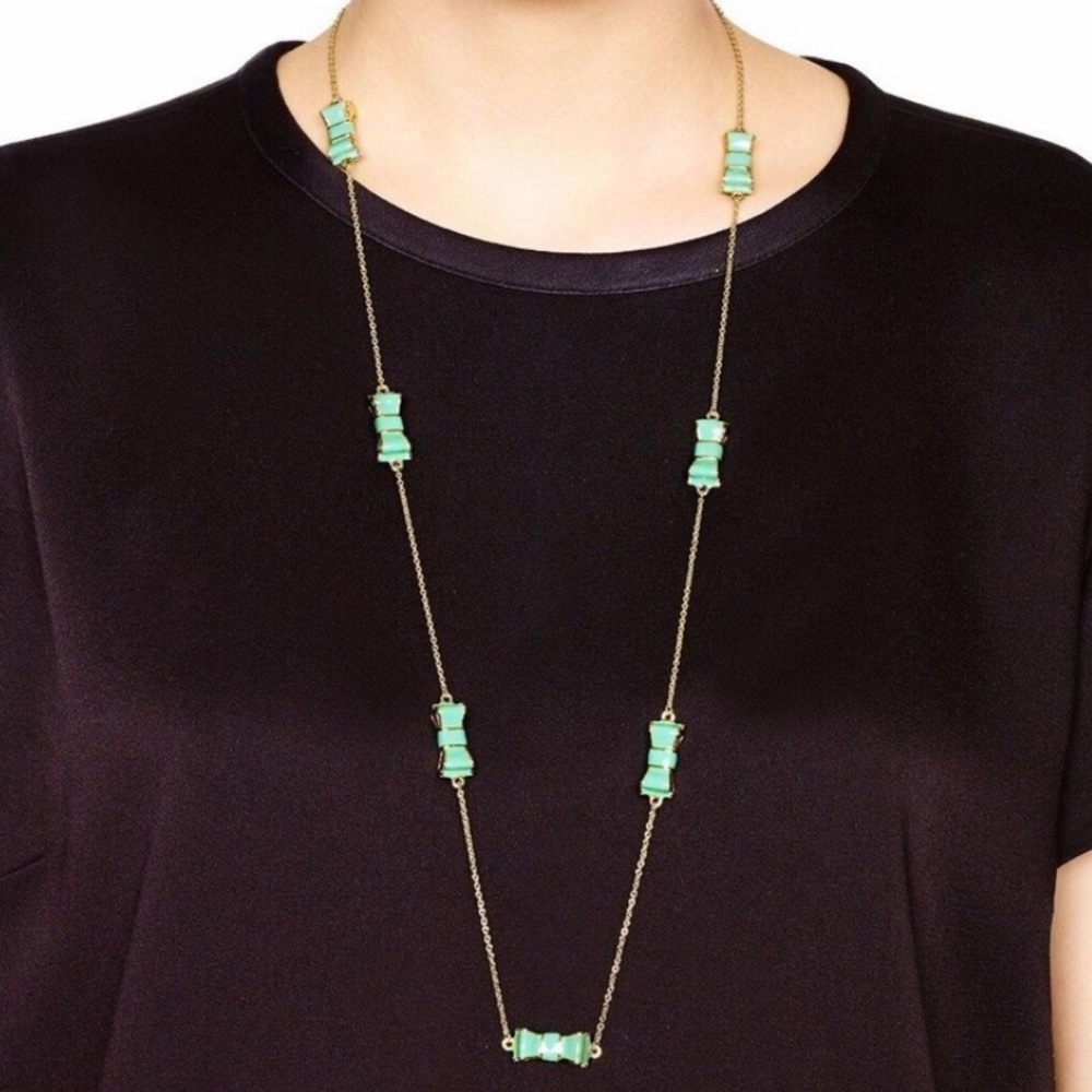 Kate Spade Take a Bow Scatter Long Necklace